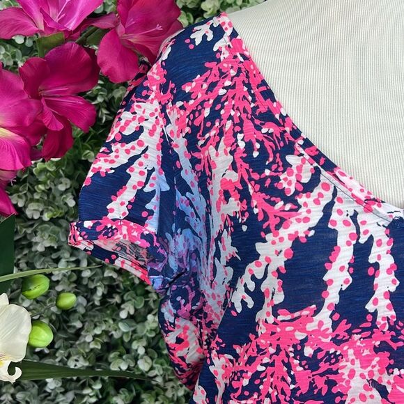 Lilly Pulitzer Nauti Navy Beyond The Sea Jessica Short Sleeve Dress - Picture 7 of 12